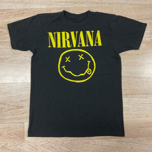 Nirvana Black Smiley T-shirt 2012